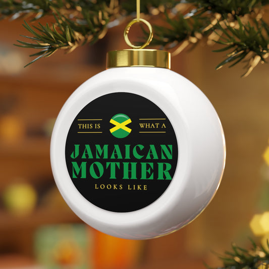 Jamaican Mom Looks Like Jamaica Mother Christmas Tree Ball Ornament