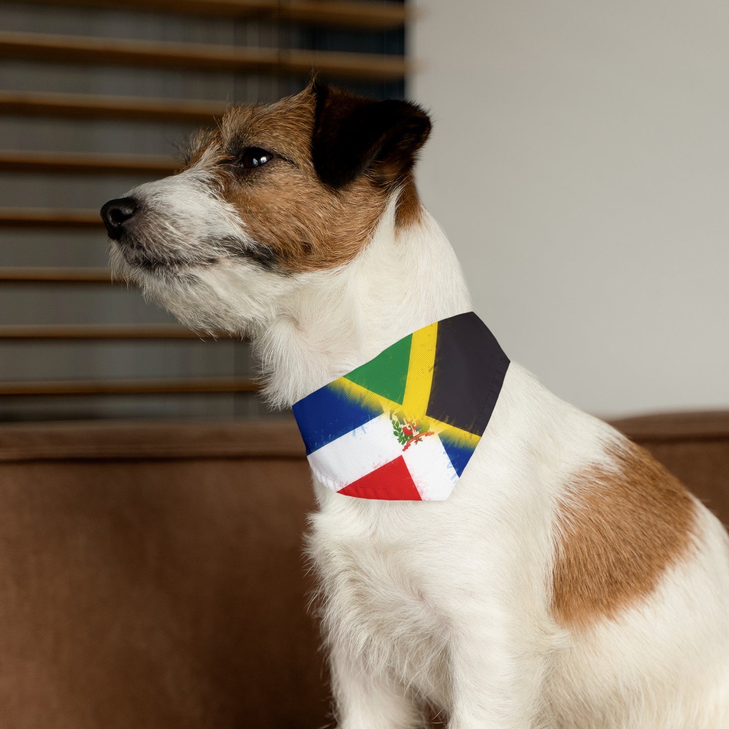 Dominican Republic Jamaican Flag Pet Bandana Collar Dog Cat DR Jamaica