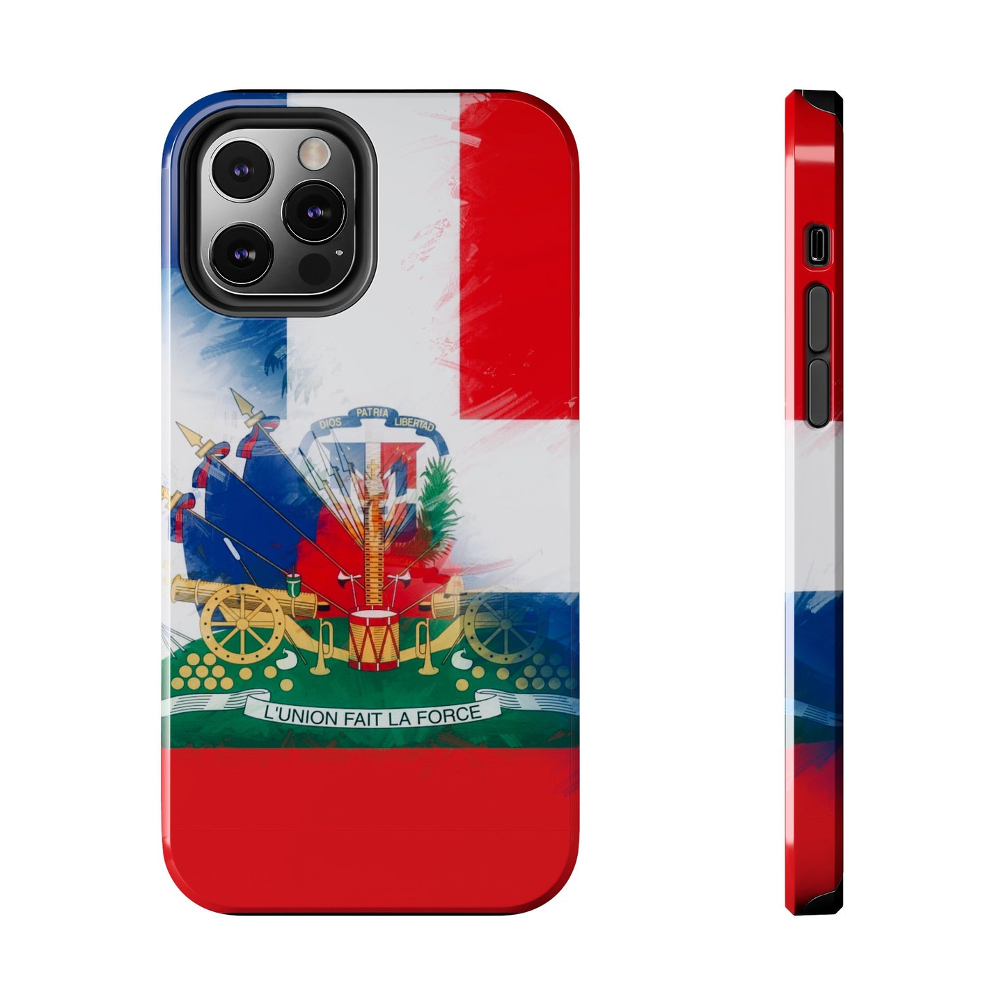 Haiti DR Flag Painted Haitian Dominican Tough Phone Cases