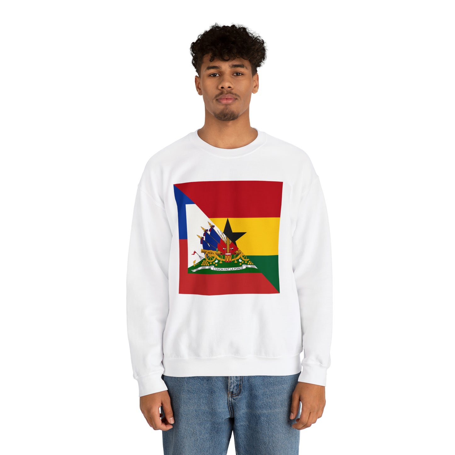 Haitian Ghanaian Flag | Half Haiti Ghana Unisex Sweatshirt