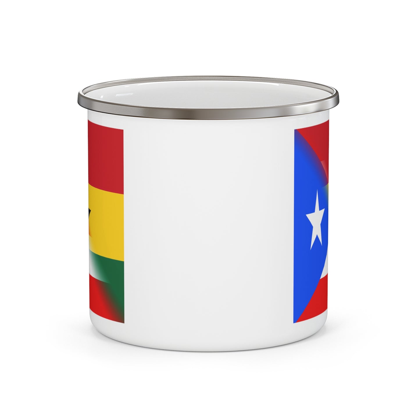 Puerto Rican Ghanaian Flag PR Ghana 12oz Enamel Mug