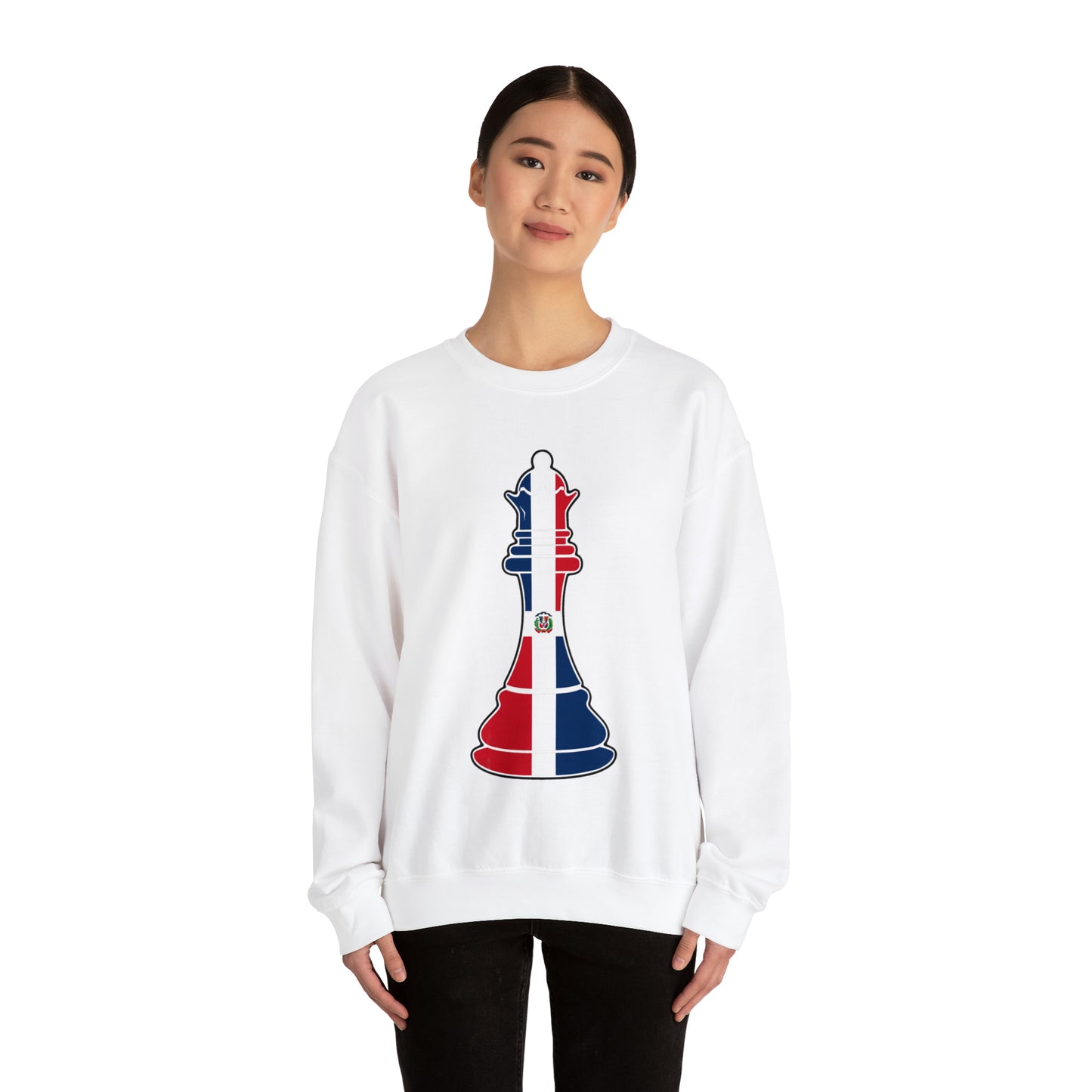 Dominican Republic Queen Flag Chess Piece DR Unisex Sweatshirt