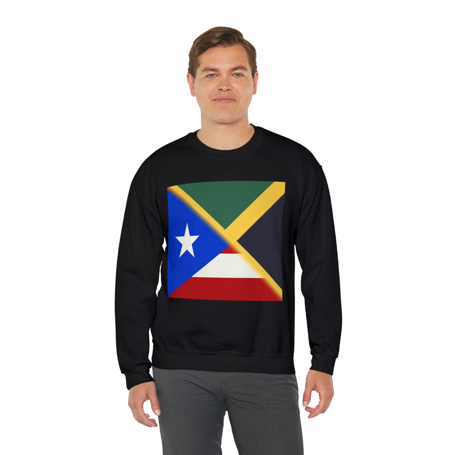 Jamaica Puerto Rico Flag | Jamaican PR Flag Unisex Sweatshirt