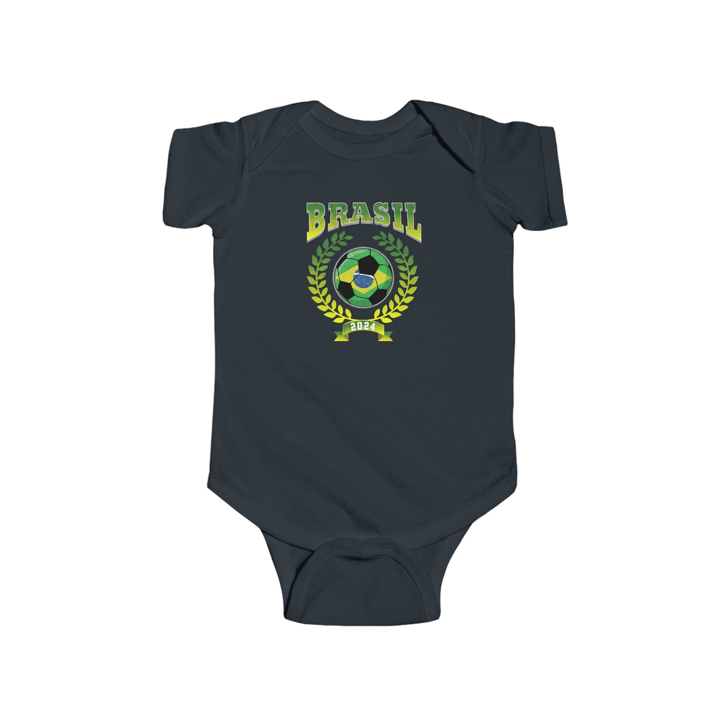 Brasil 2024 Soccer Football Championship Games Brazil Team Baby Bodysuit | Newborn Boy Girl