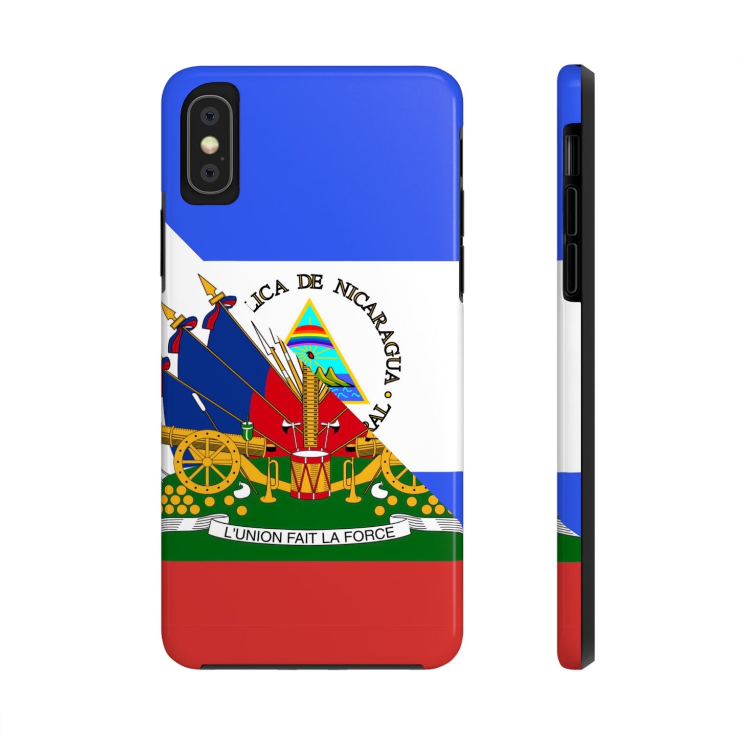 Haiti Nicaragua Flag Haitian Nicaraguan Tough Phone Cases