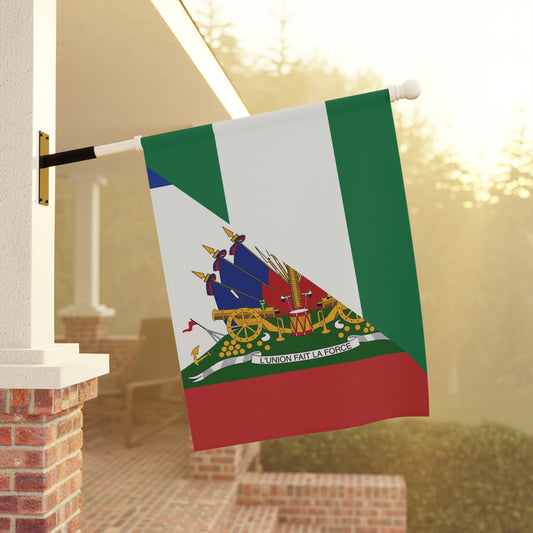 Haitian Nigerian Flag Haiti Nigeria Garden & House Banner