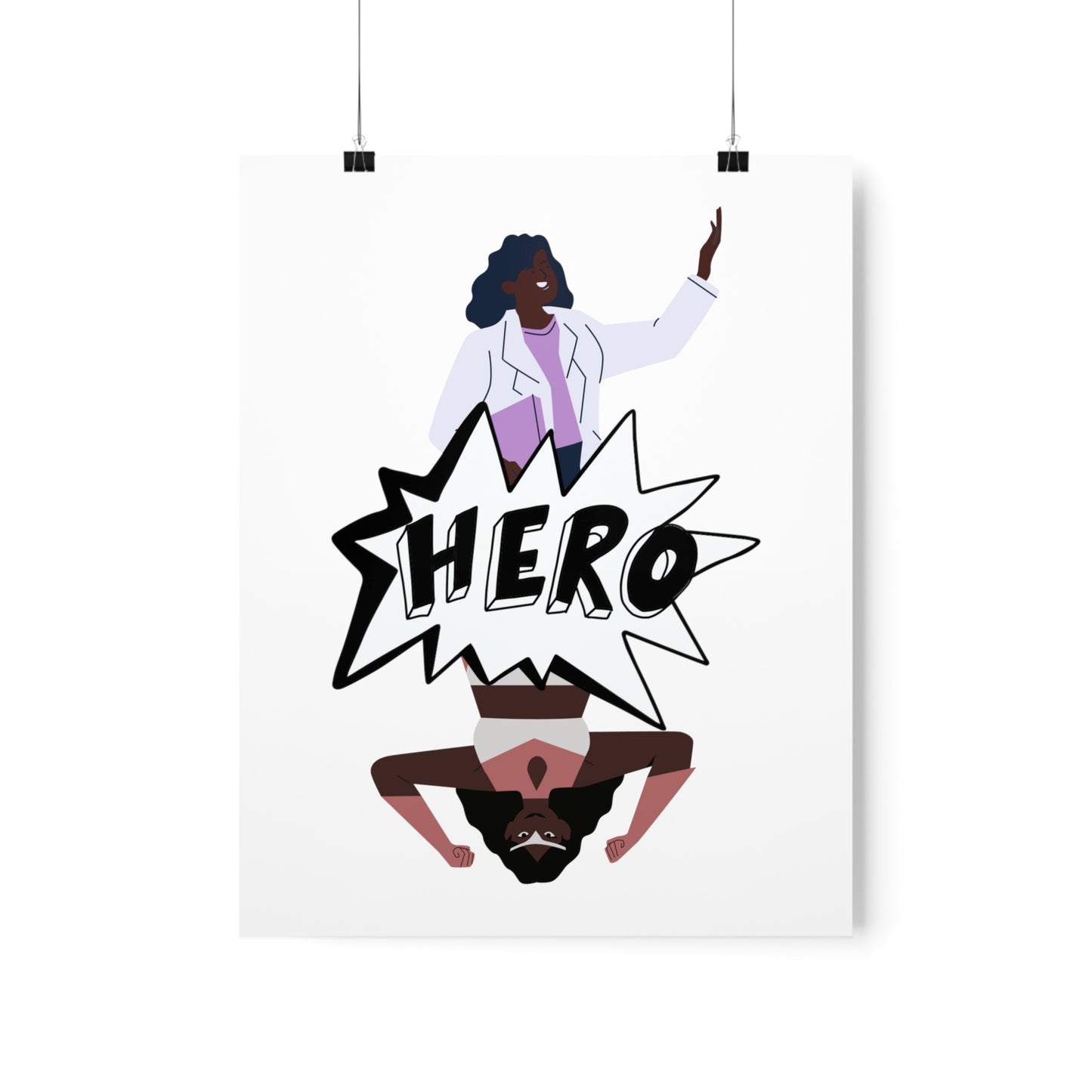 Super Hero Doctor Medical Staff Premium Matte Poster