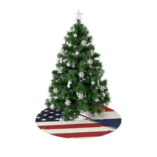 Dominican Republic America Flag | US D.R. Christmas Tree Skirt