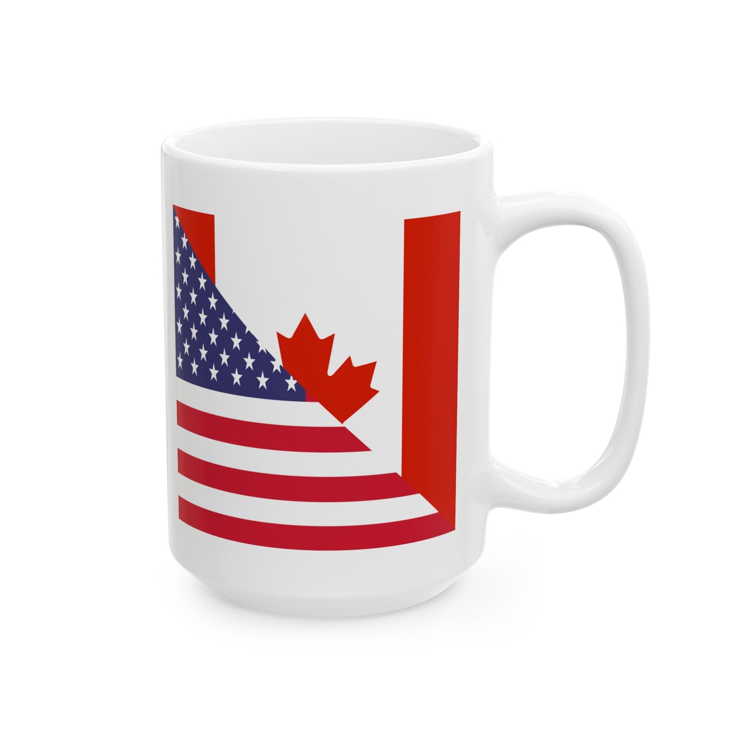 Canadian American Flag Canada USA Ceramic Mug 11oz, 15oz Cup