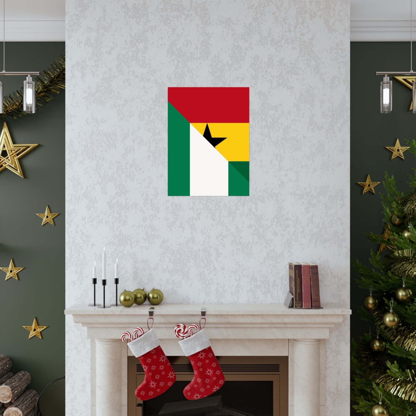 Nigerian Ghanaian Flag Nigeria Ghana Naija Premium Matte Poster