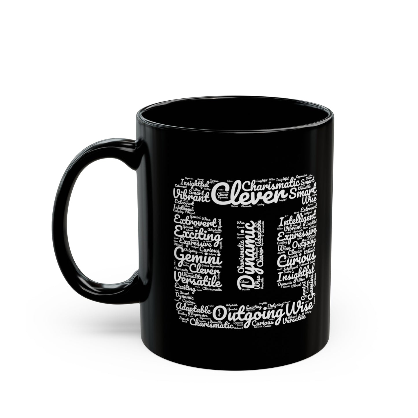 Gemini Zodiac Sign White Black Mug (11oz, 15oz)