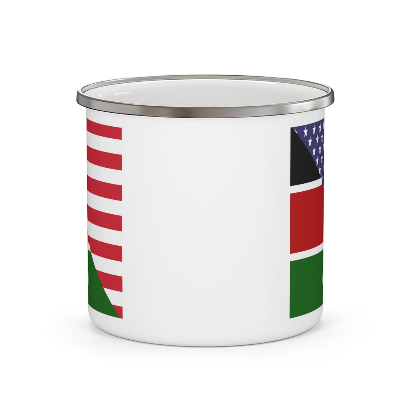 Kenyan American Flag Kenya USA 12oz Enamel Mug