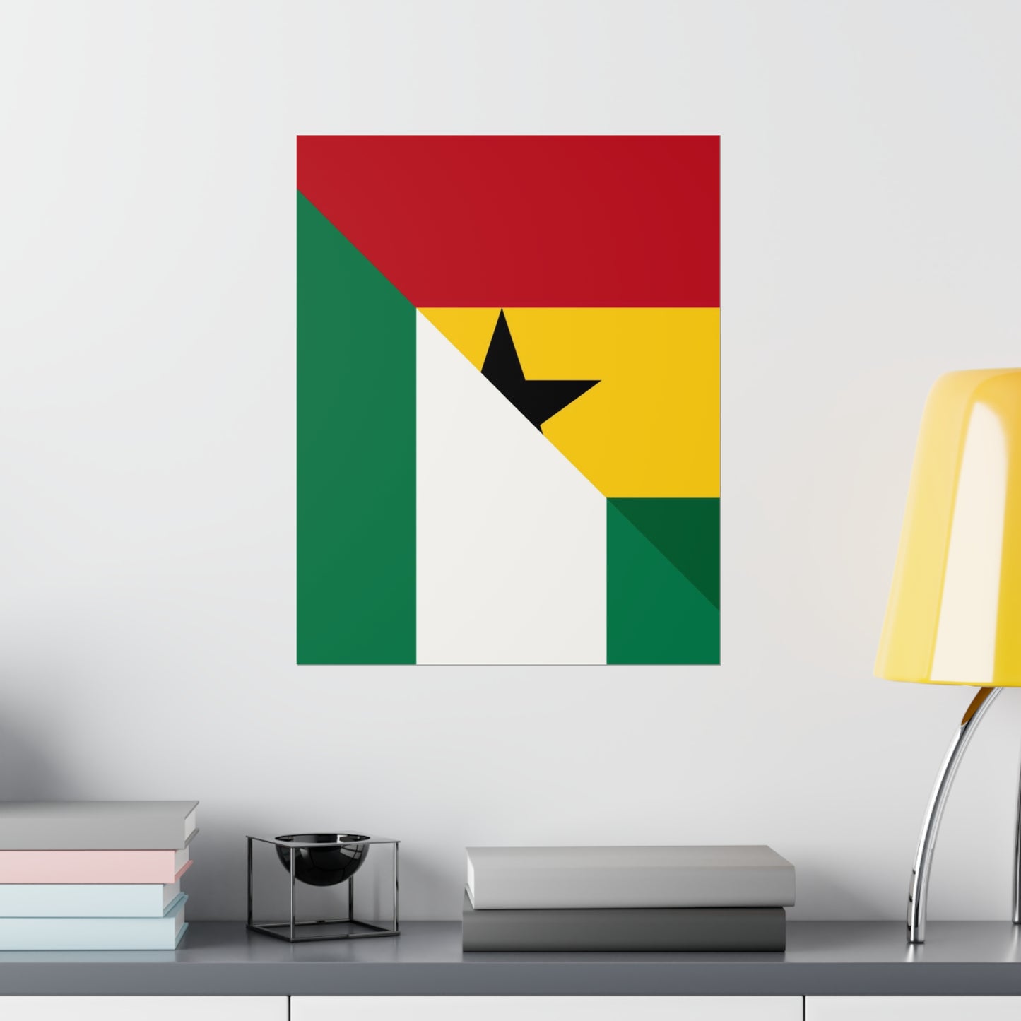 Nigerian Ghanaian Flag Nigeria Ghana Naija Premium Matte Poster