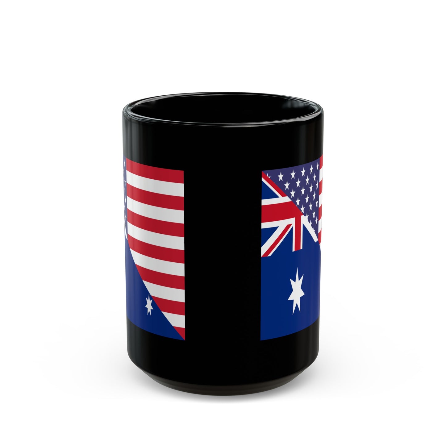 Australian American Flag Australia USA Black Mug (11oz, 15oz)