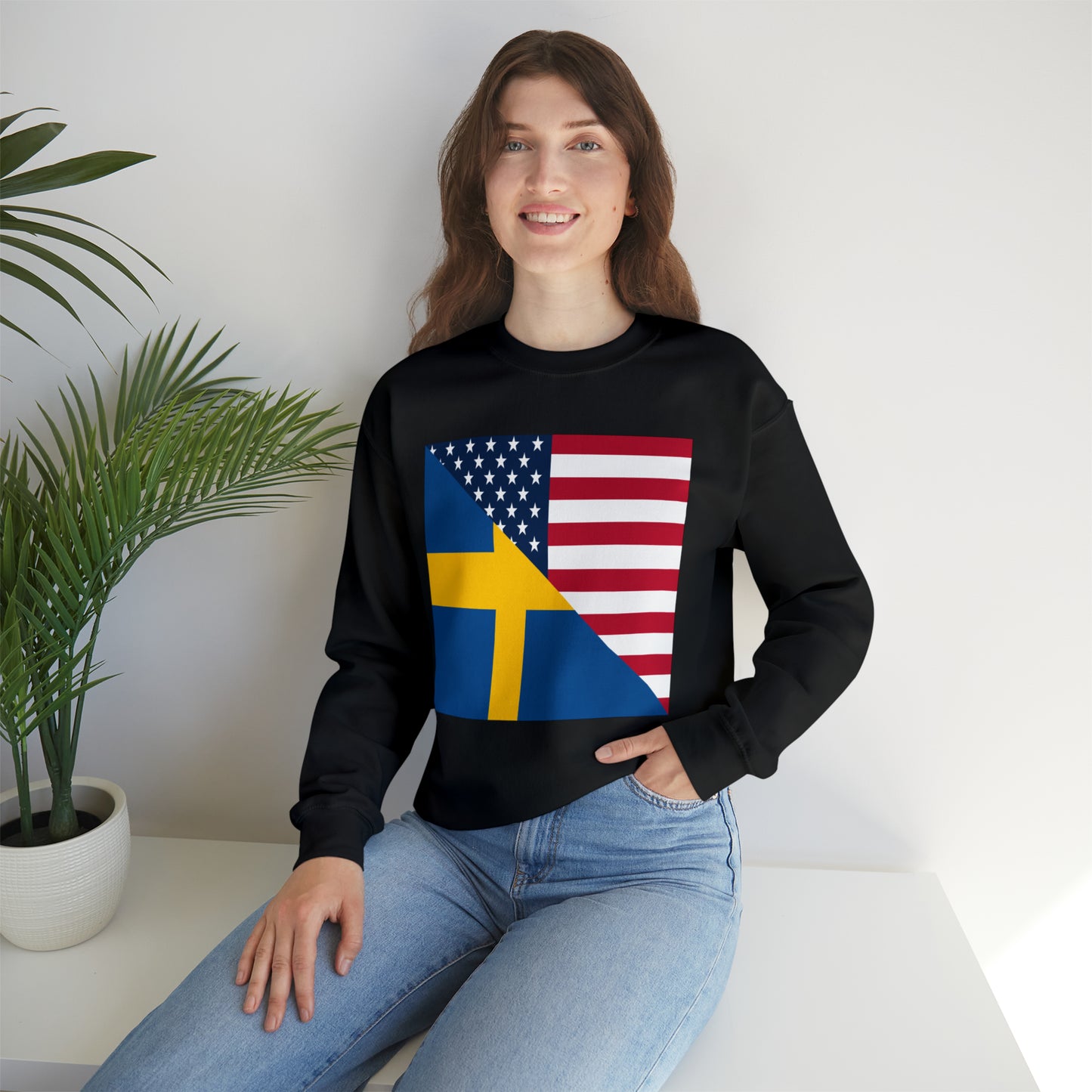 Swedish American Flag Sweden USA Unisex Sweatshirt