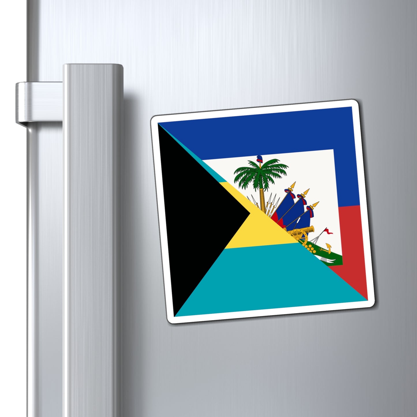 Haiti Bahamas Flag | Half Haitian Bahamian Flag Magnet