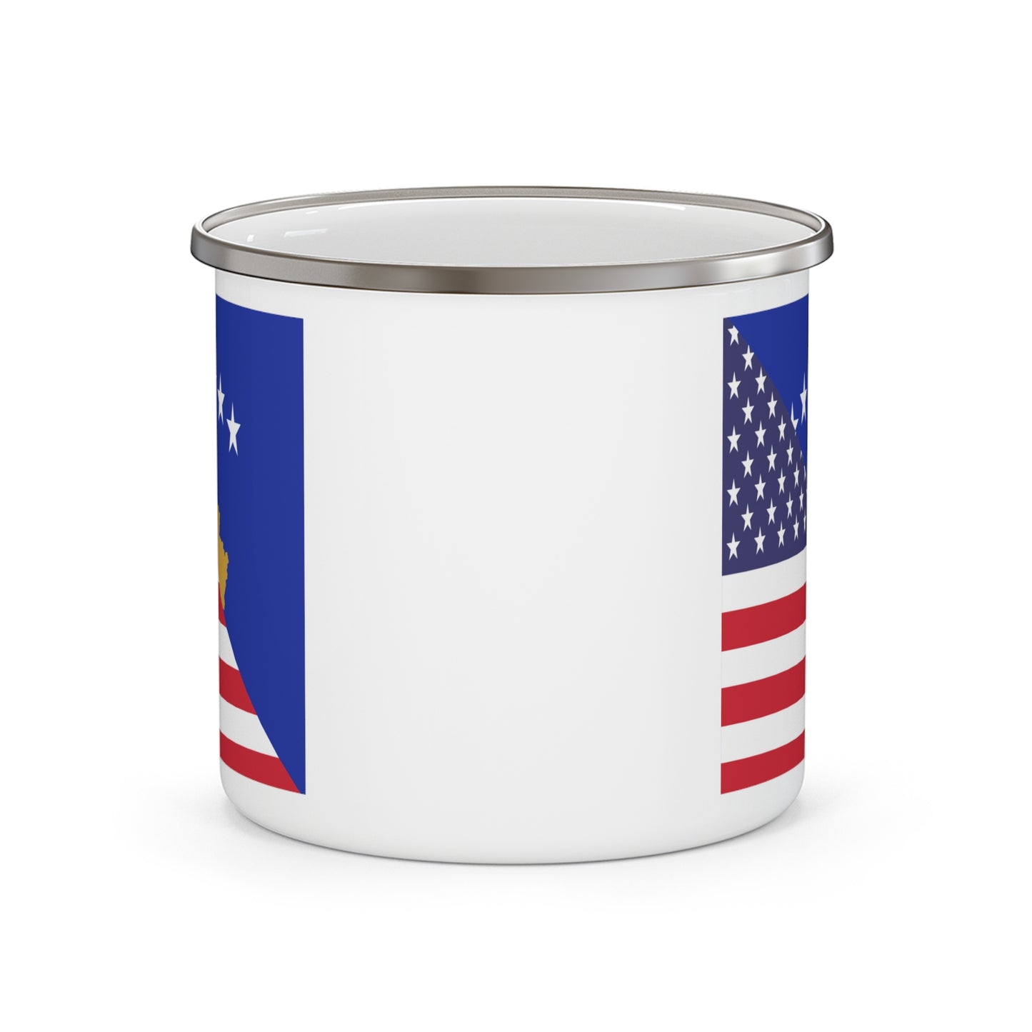 Kosovo American Flag Kosovar 12oz Enamel Mug