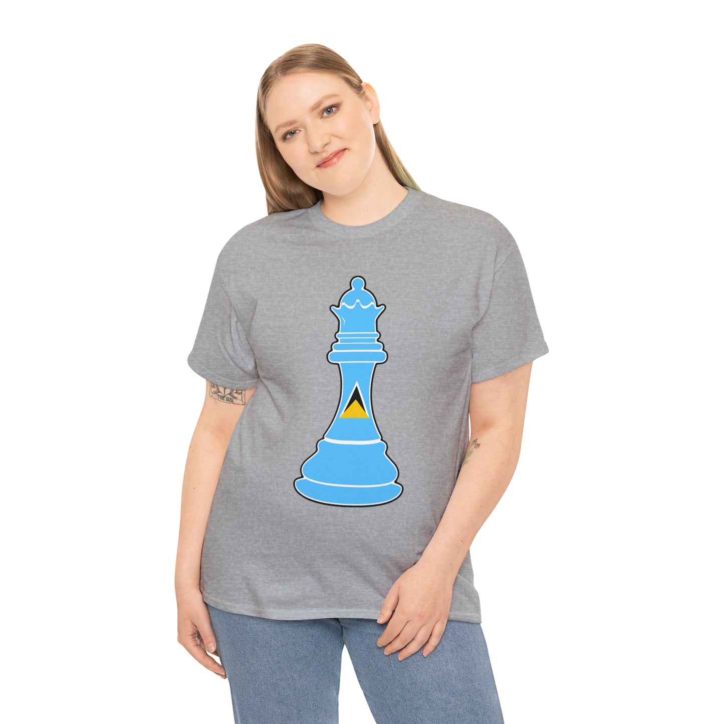 St Lucian Queen Flag Chess Piece St Lucia T-Shirt | Unisex Tee Shirt