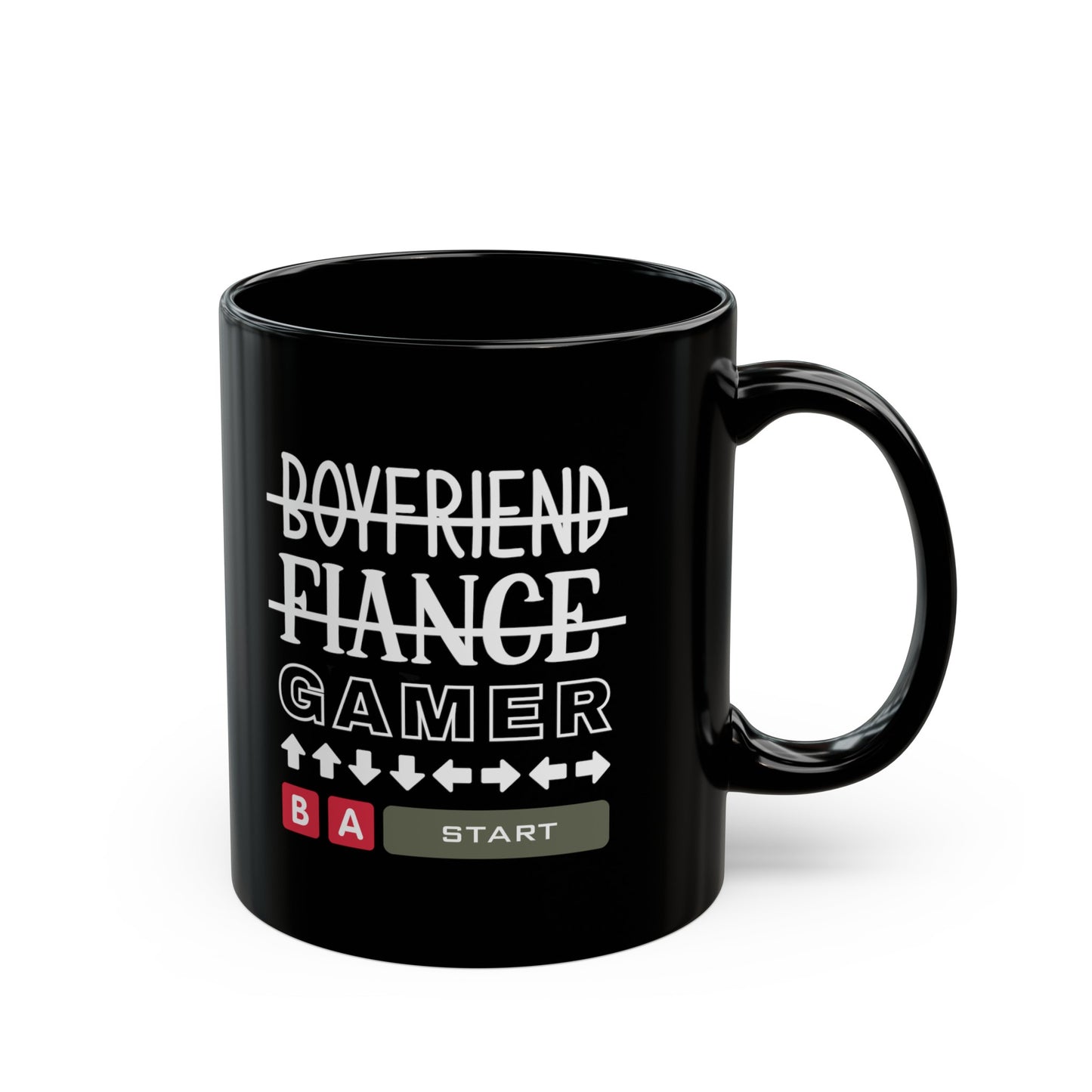 Boyfriend Fiance Gamer Black Mug (11oz, 15oz)