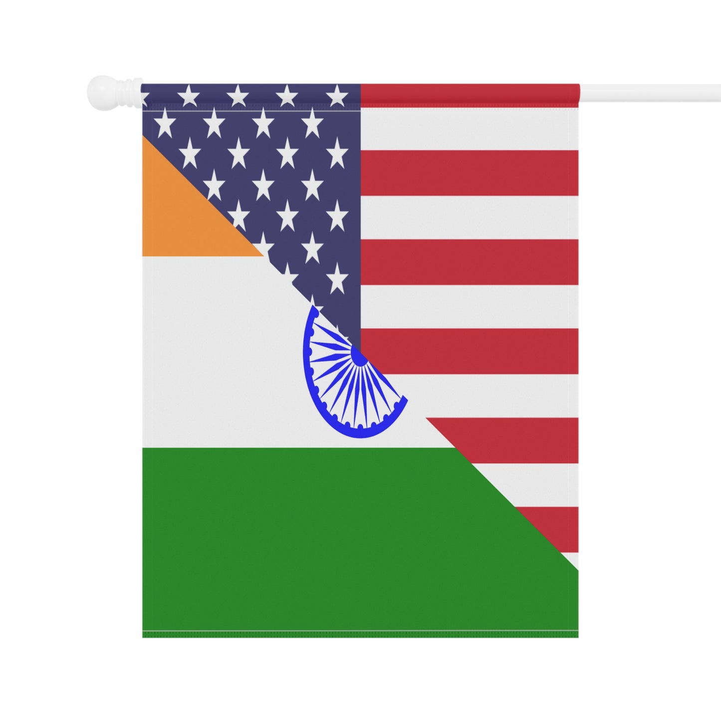 Indian American Flag India USA Garden & House Banner