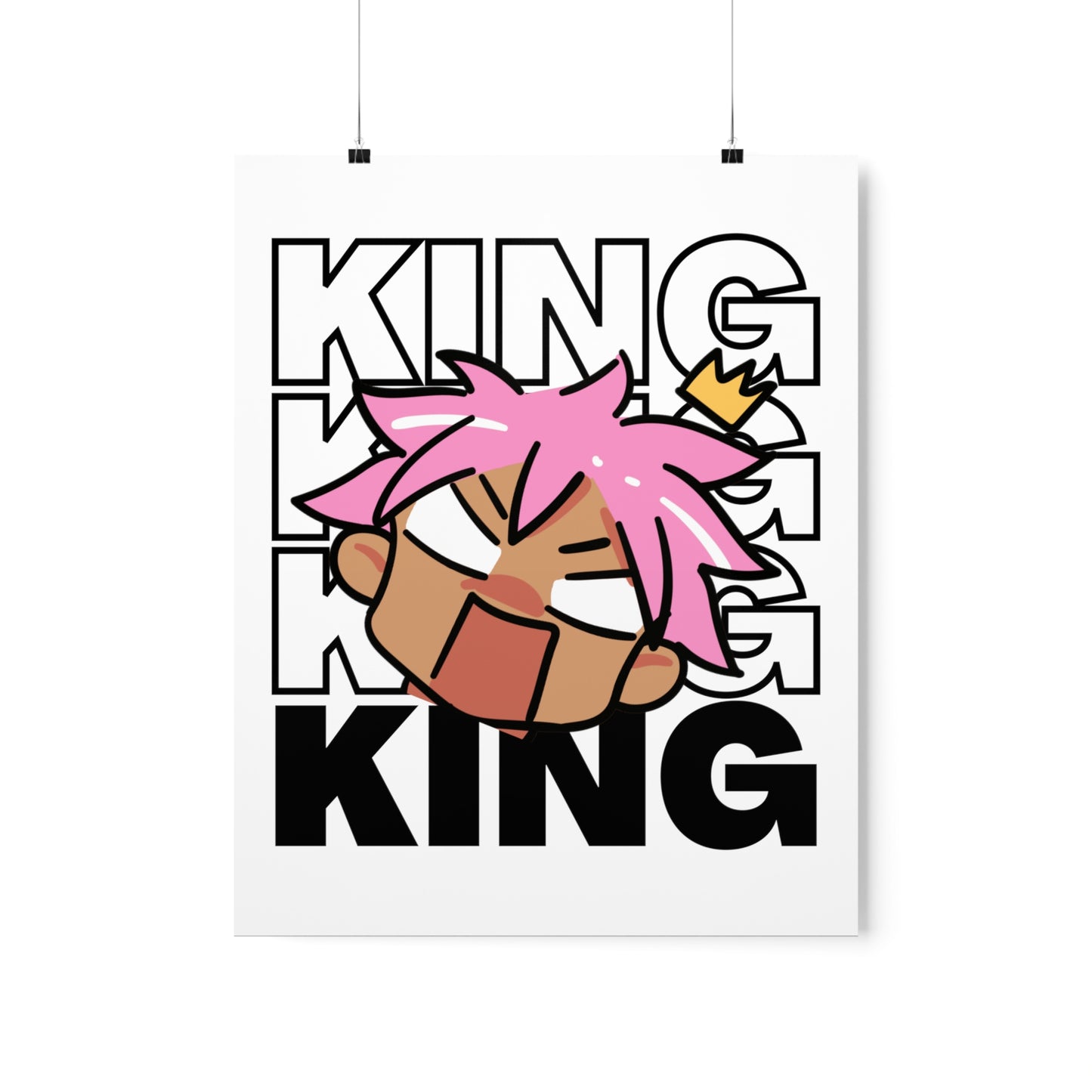 Anime King Royalty Crown Premium Matte Poster