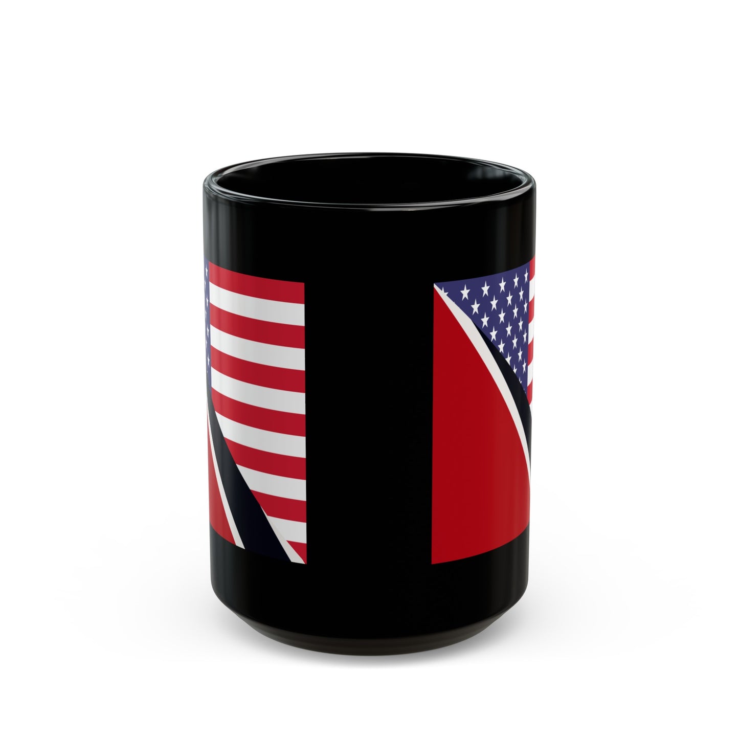 Trinidad American Flag Trini USA Black Mug (11oz, 15oz)