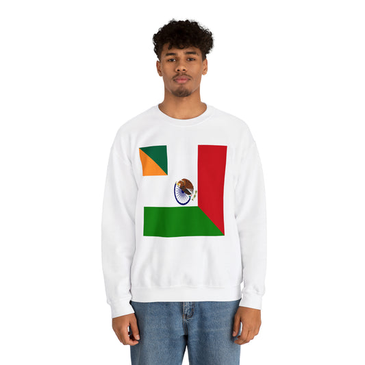 Indian Mexican Flag Half India Mexico Unisex Sweatshirt