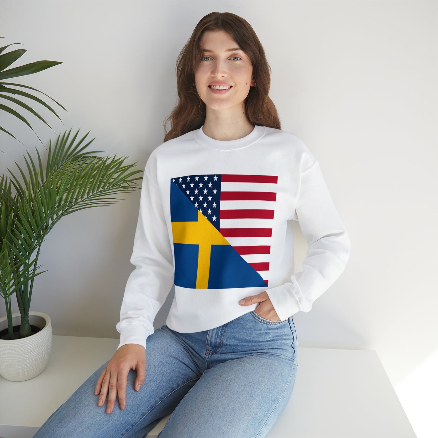 Swedish American Flag Sweden USA Unisex Sweatshirt