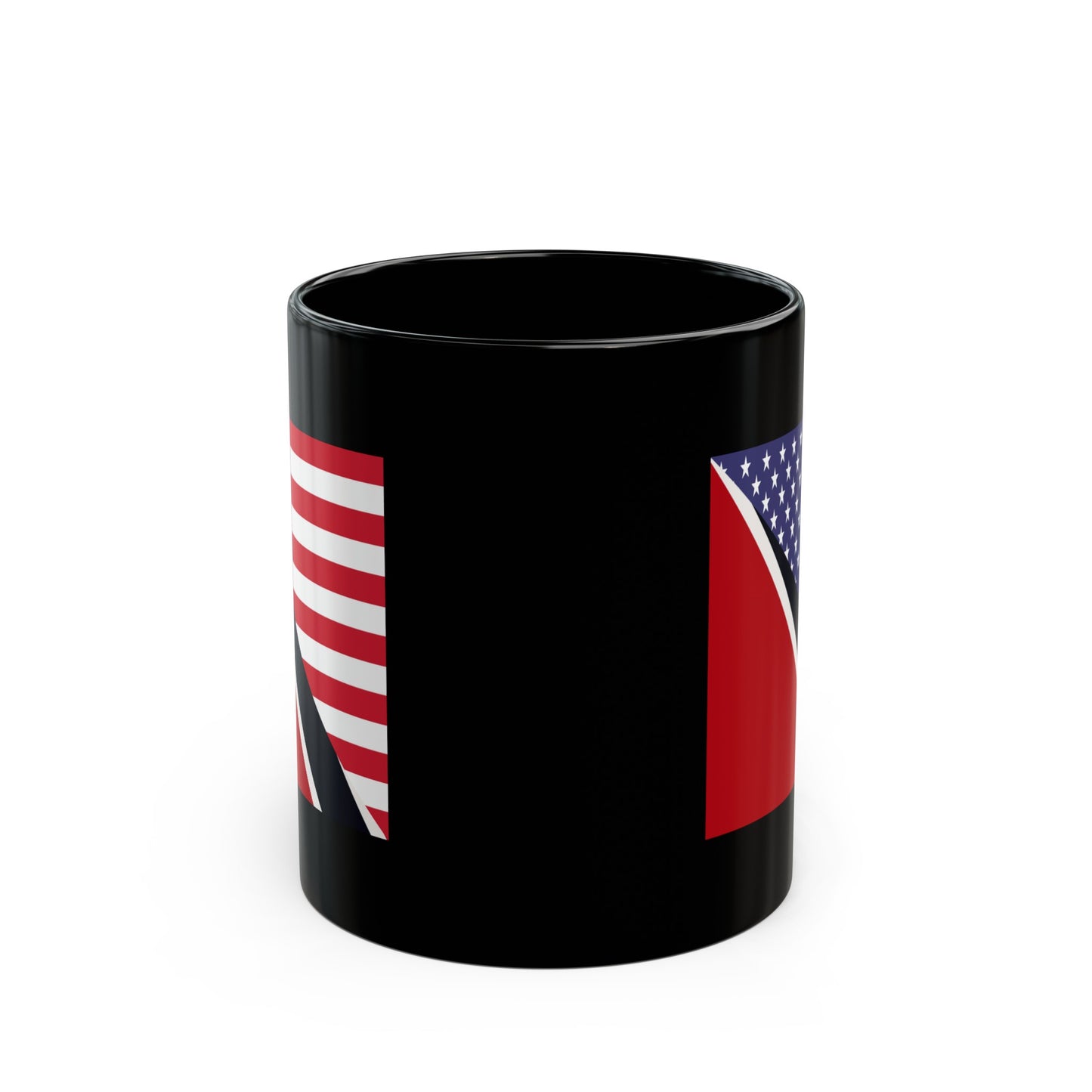 Trinidad American Flag Trini USA Black Mug (11oz, 15oz)