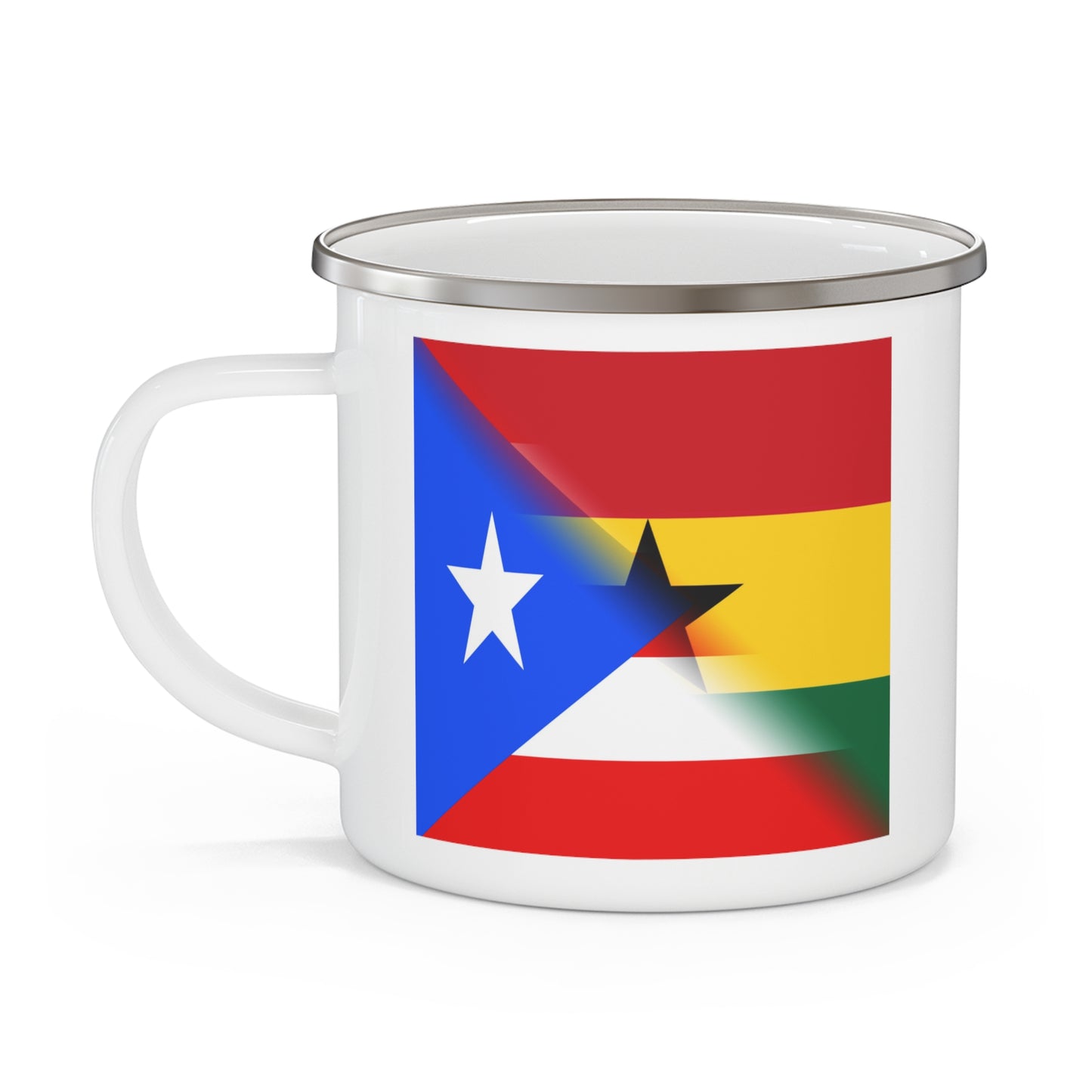 Puerto Rican Ghanaian Flag PR Ghana 12oz Enamel Mug