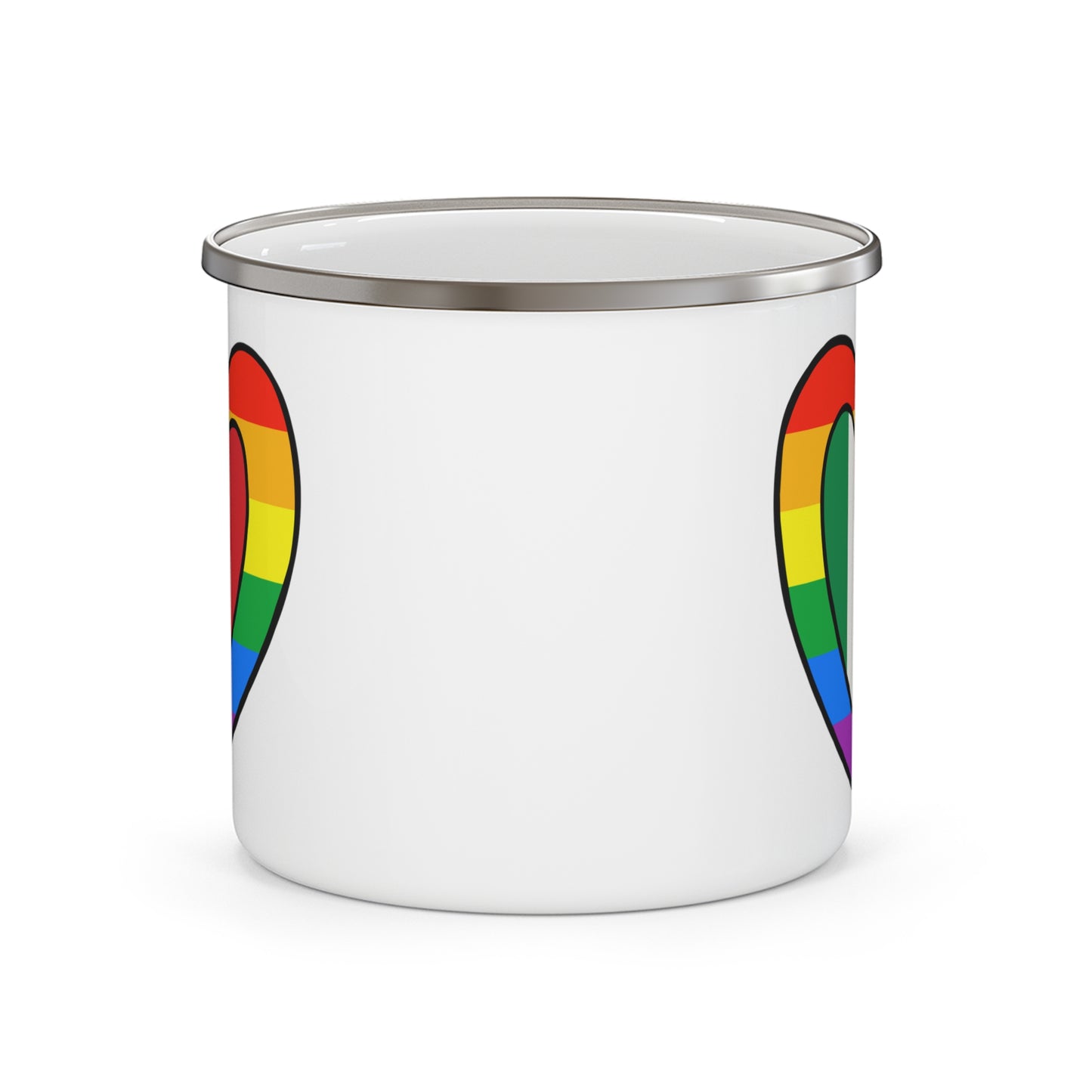 Italian Rainbow Flag Heart Italy Pride Month 12oz Enamel Mug