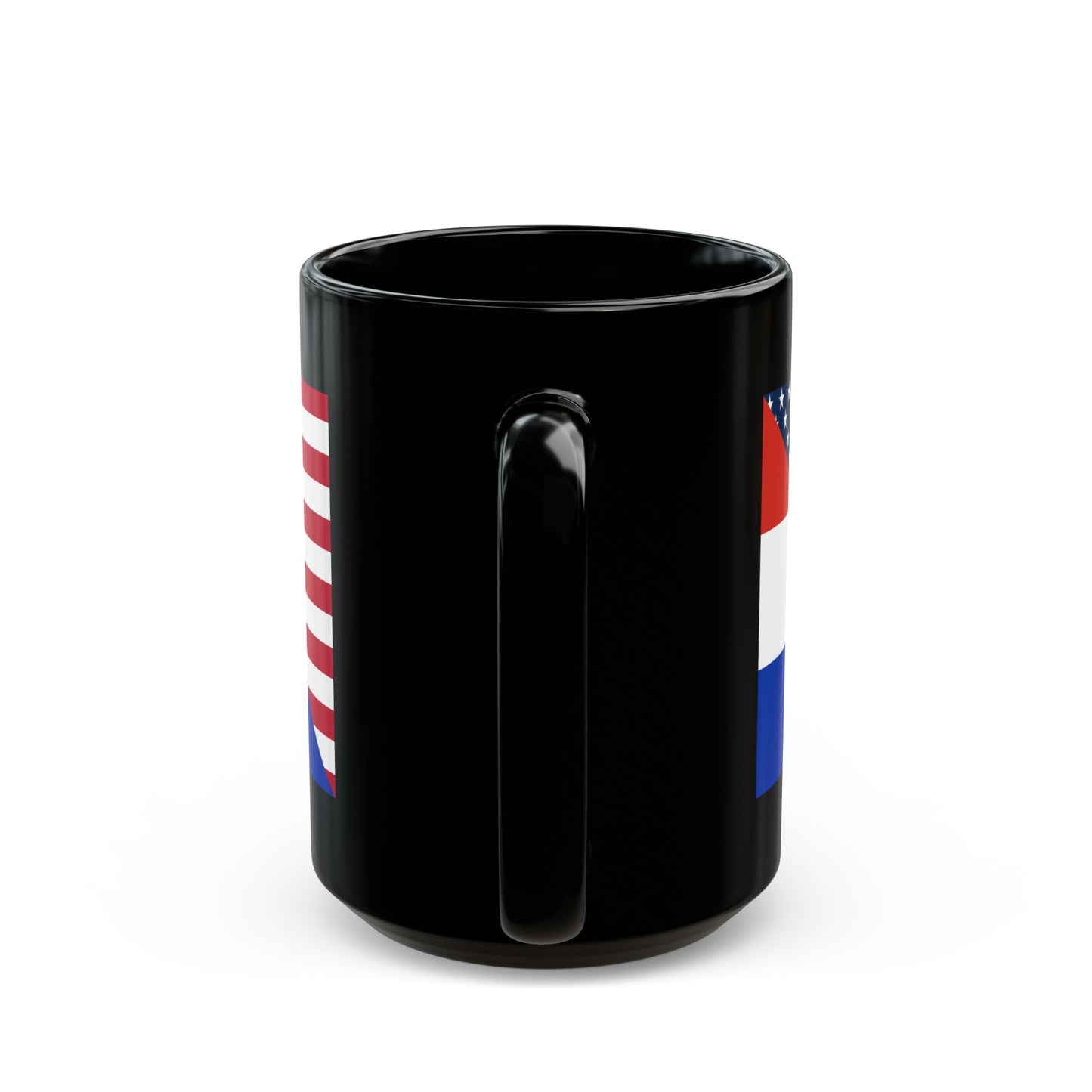 Paraguay American Flag Half Paraguyan USA Black Mug (11oz, 15oz)