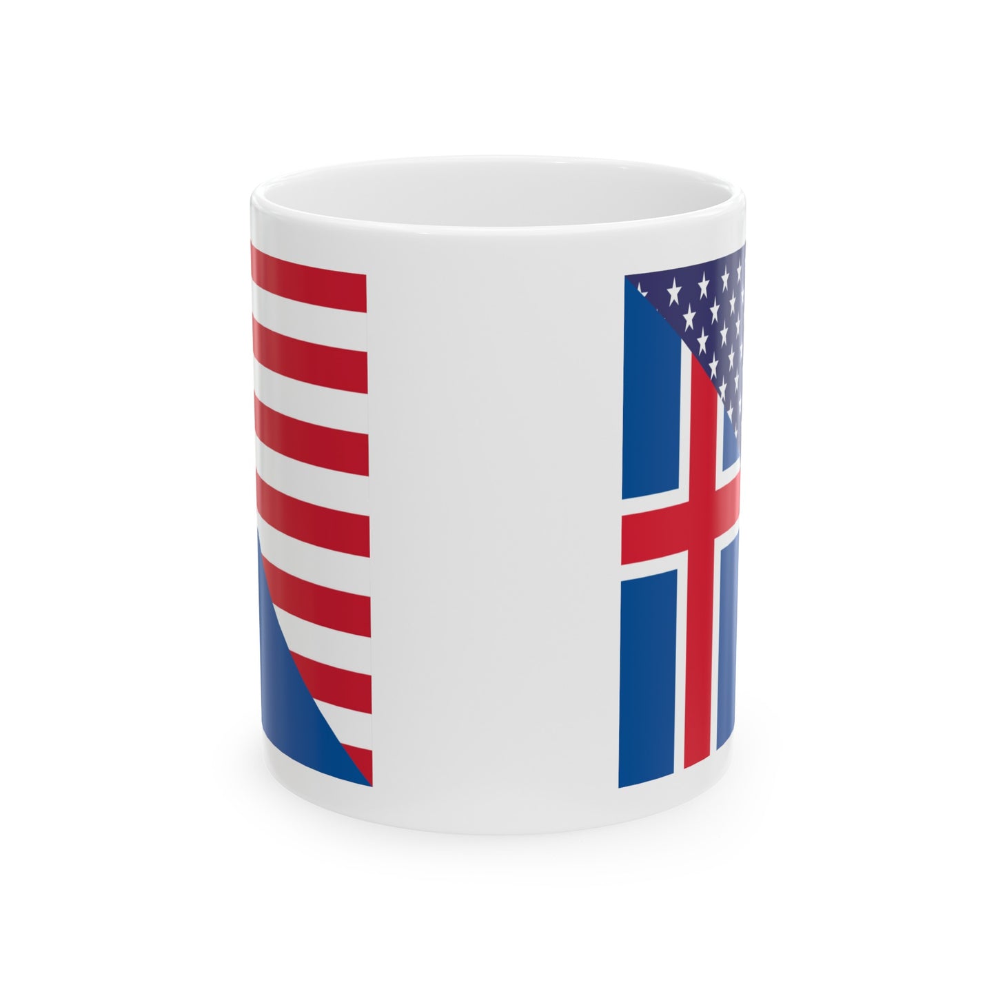 Iceland American Flag Icelander USA Ceramic Mug 11oz, 15oz Cup