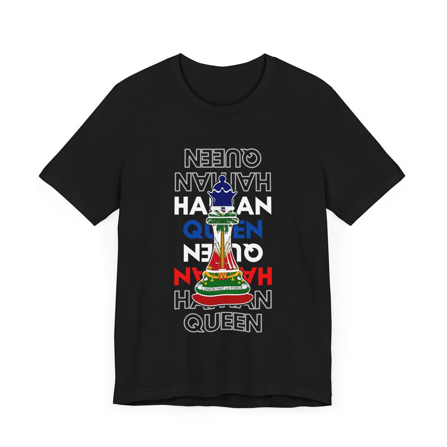 Haitian Flag Queen Chess Piece T-Shirt | Haiti Unisex Tee