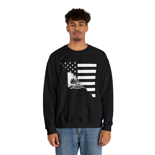 Black And White Haitian American Flag | Haiti USA Unisex Sweatshirt