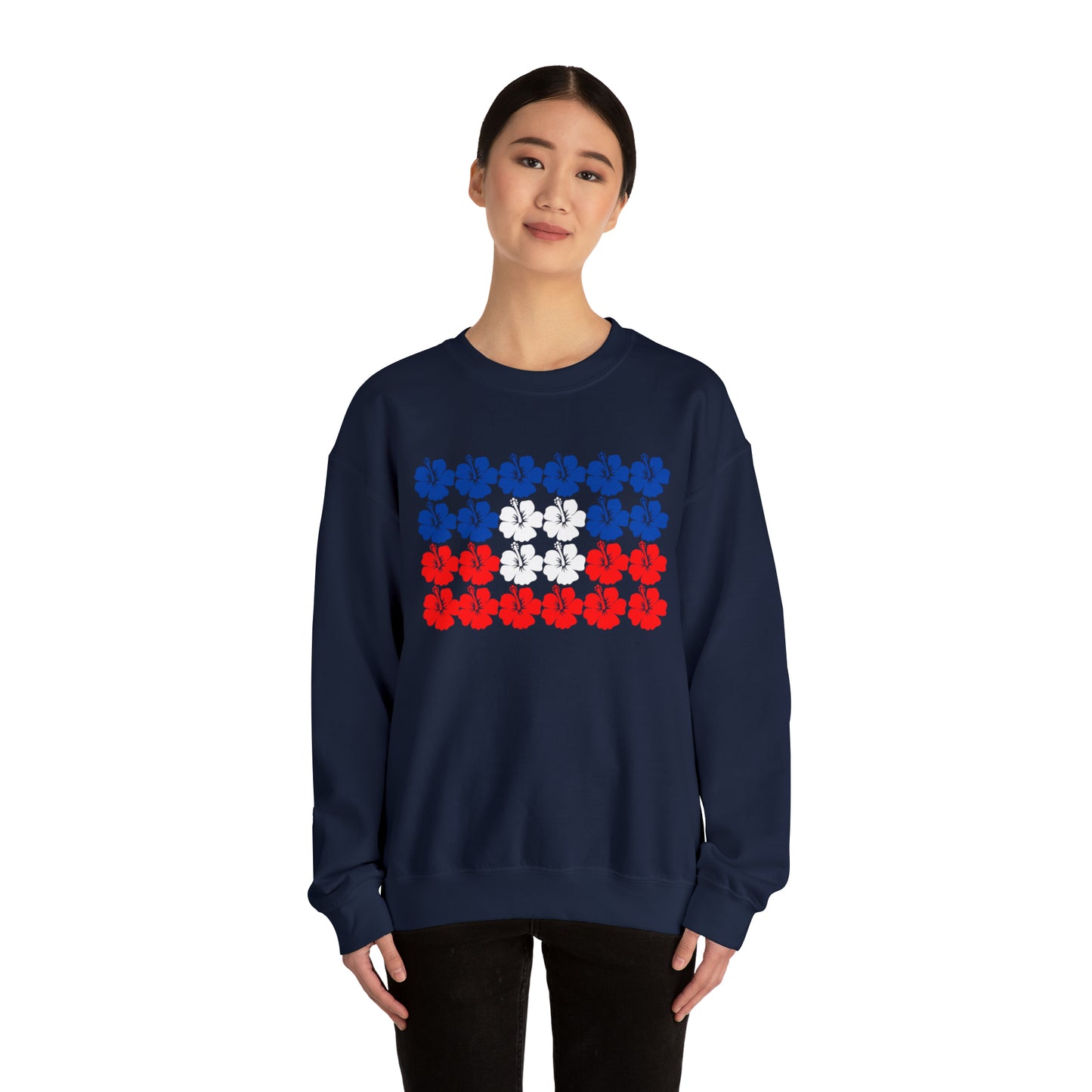 Haitian Hibiscus Flag | Haiti Flower Unisex Sweatshirt