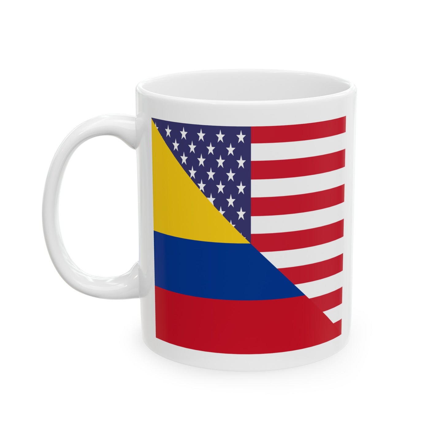 Colombian American Flag Colombia USA Ceramic Mug 11oz, 15oz Cup