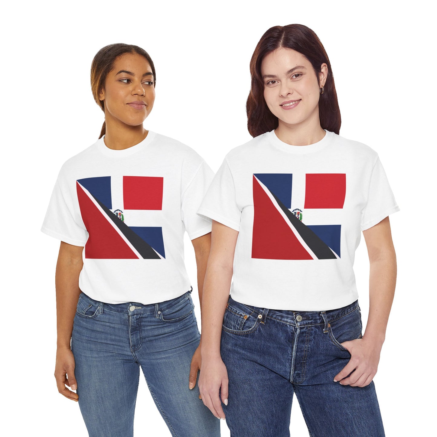 Dominican Trini Flag T-Shirt Unisex Republic Trinidad and Tobago Tee Shirt