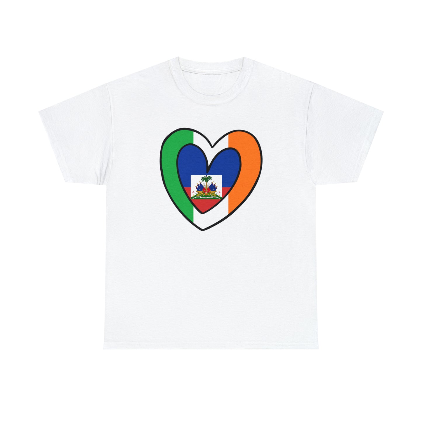 Haitian Irish Flag Heart Half Haiti Ireland T-Shirt | Unisex Tee Shirt