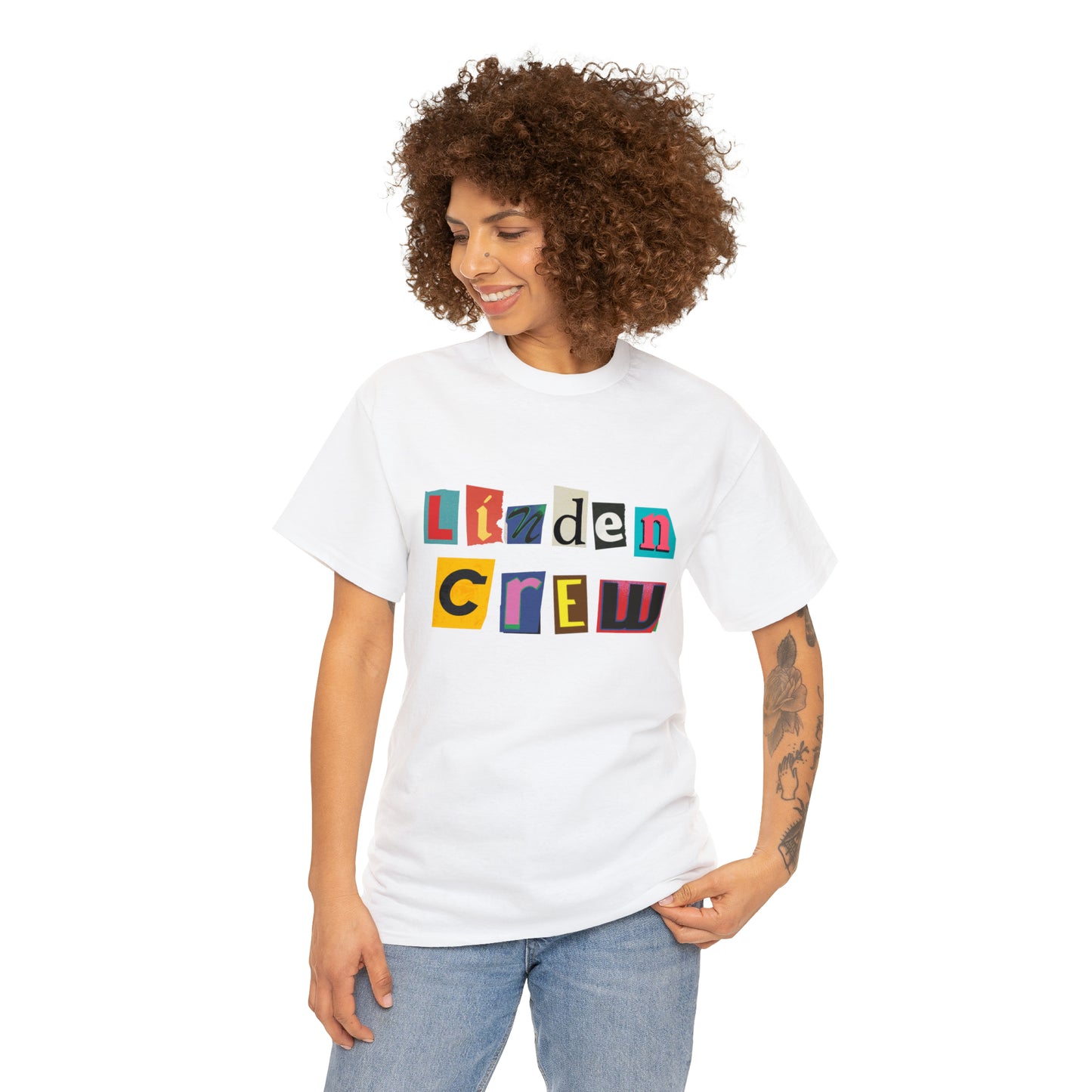 Linden Crew Magazine Letters Tee Shirt