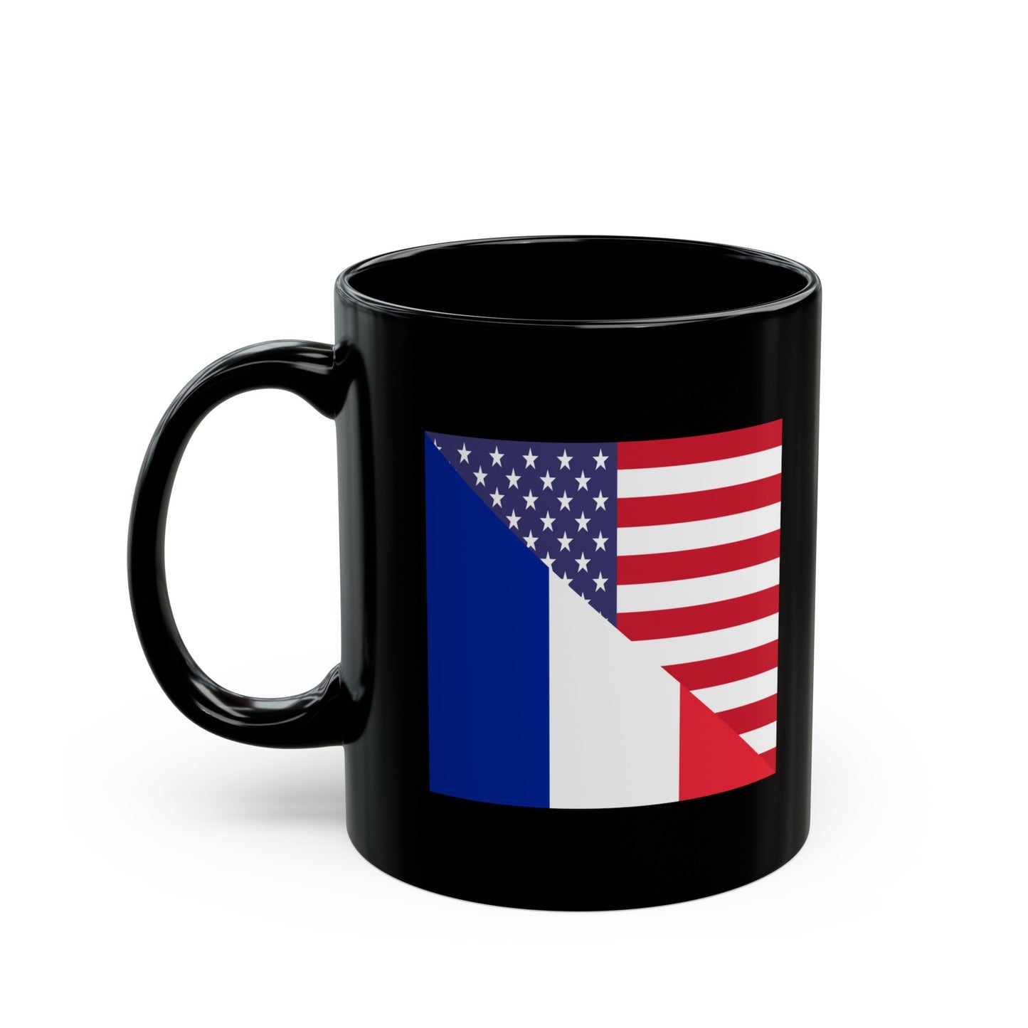 France American Flag French USA Black Mug (11oz, 15oz)