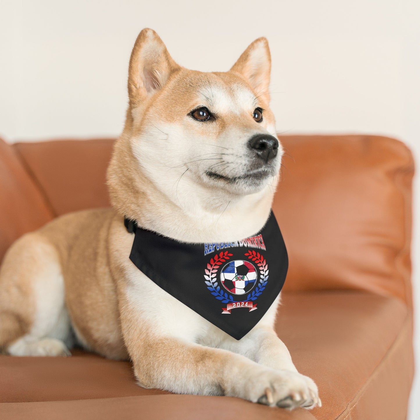 Republica Dominica 2024 Soccer Football Championship Games Dominican DR Team Pet Bandana Collar