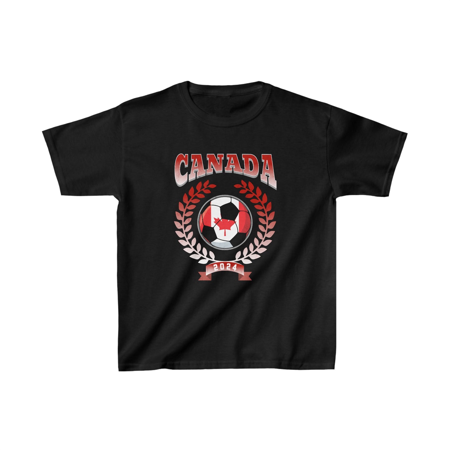 Kids Canada 2024 Soccer Football Championship Games Canadian Team T-Shirt | Unisex Tee Shirt