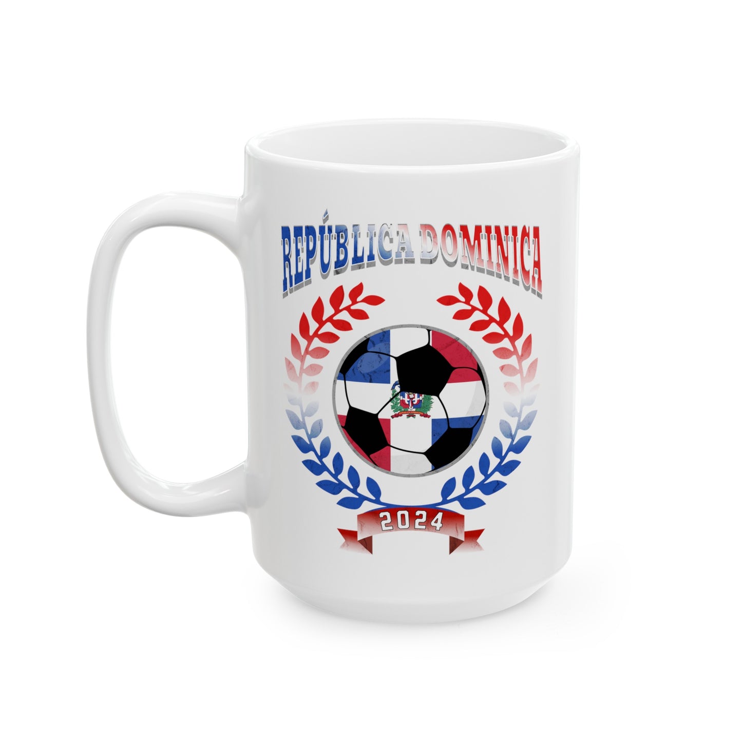 Republica Dominica 2024 Soccer Football Championship Games Dominican DR Team Ceramic Mug 11oz, 15oz Cup