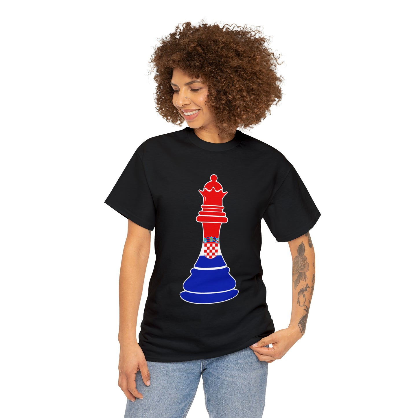 Croatian Queen Flag Chess Piece Croatia T-Shirt | Unisex Tee Shirt