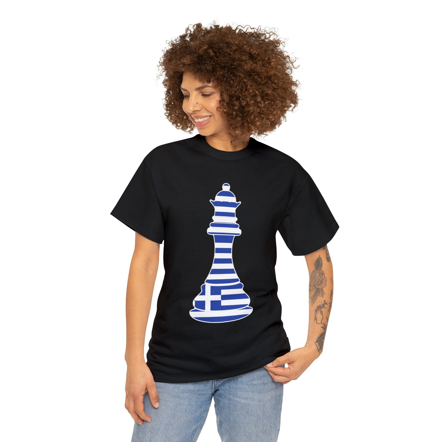 Greek Queen Flag Chess Piece Greece T-Shirt | Unisex Tee Shirt