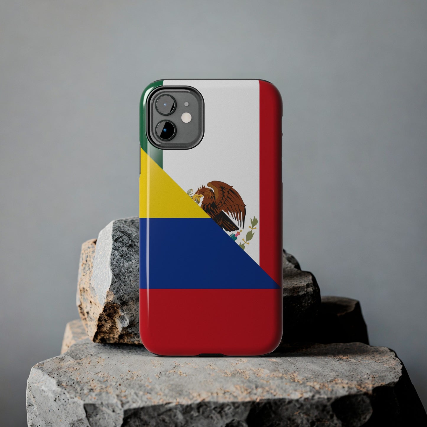 Mexican Colombian Flag Half Mexico Colombia Tough Phone Cases