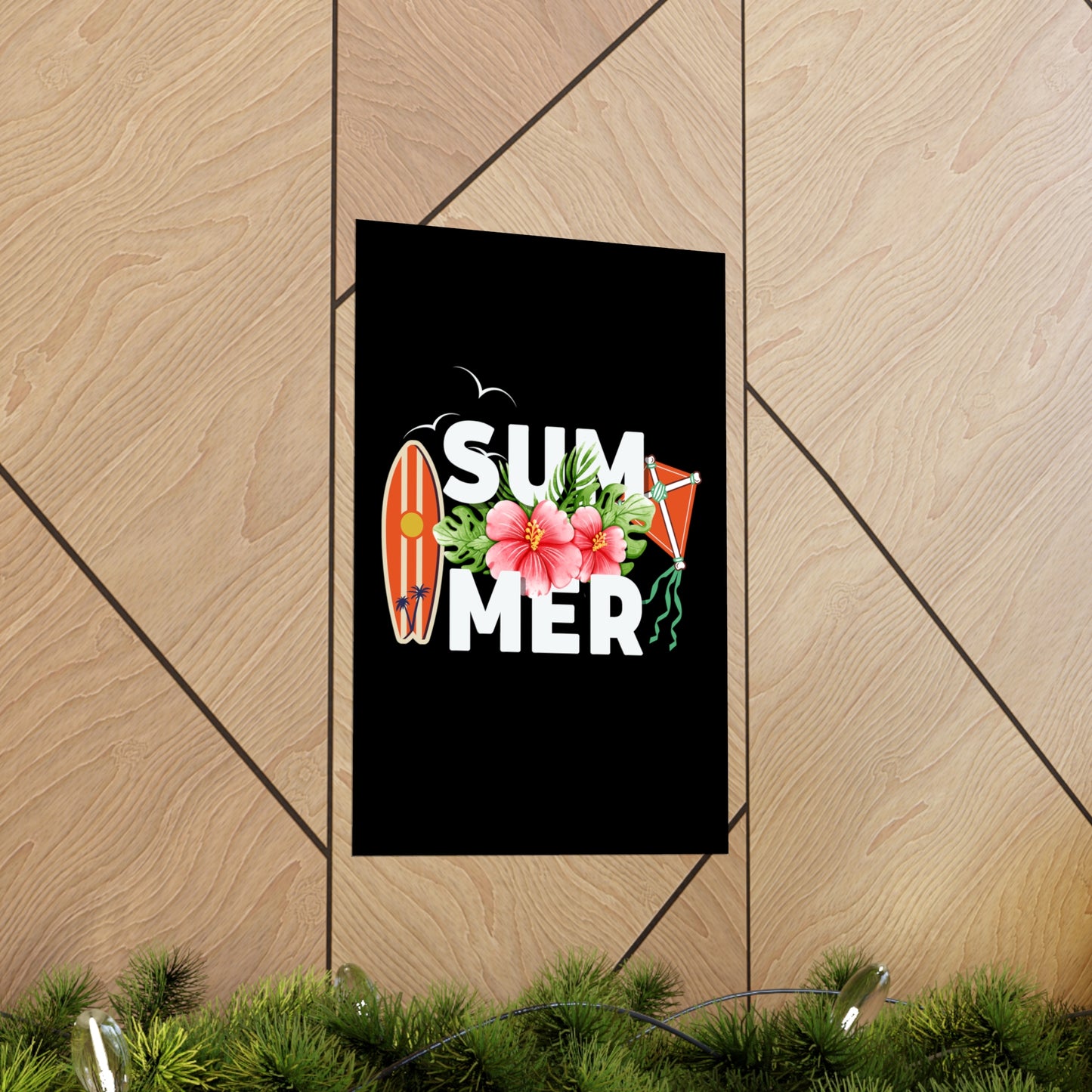 Summer Surfboard and Kite 2 Premium Matte Poster