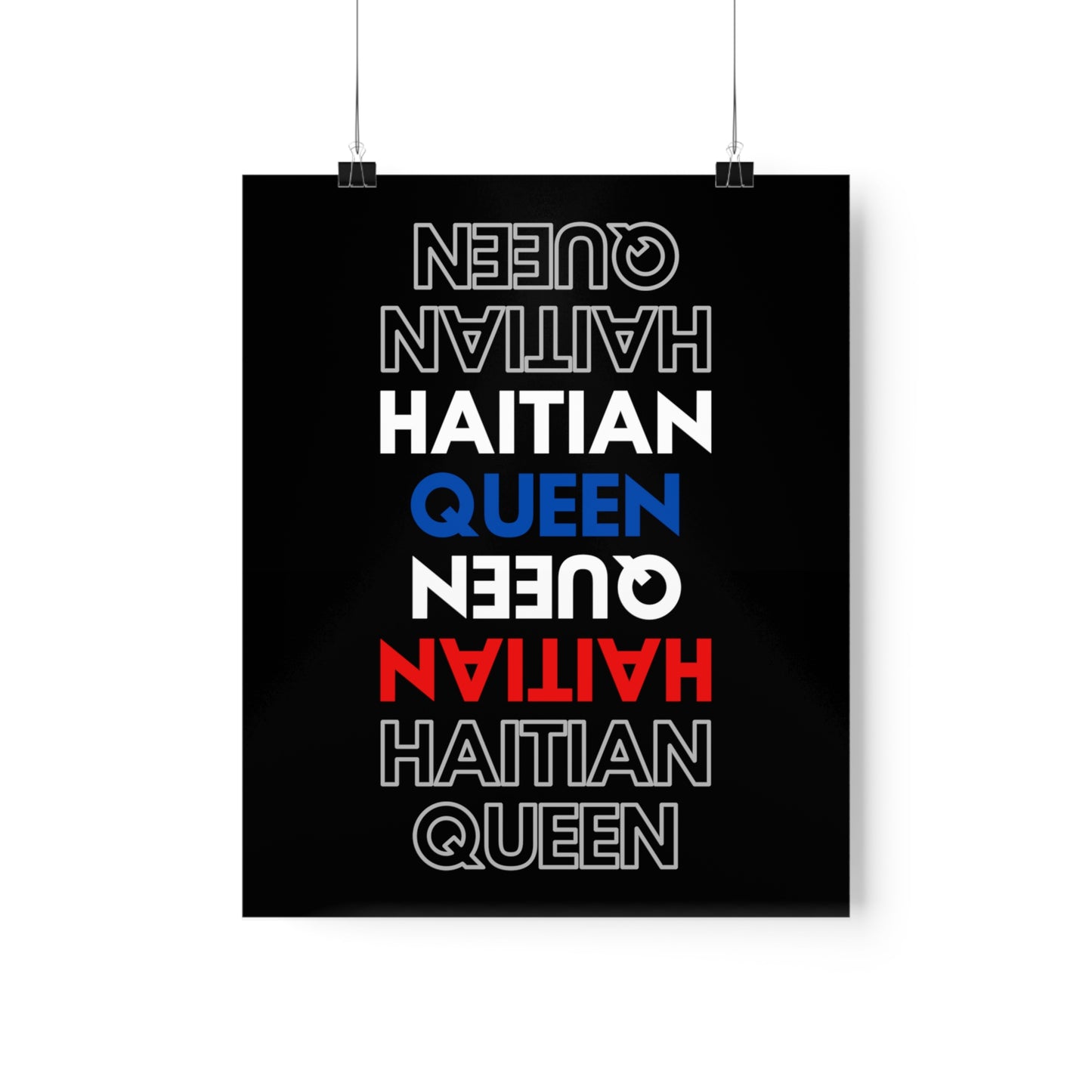 Haitian Queen Text | Haiti Premium Matte Poster