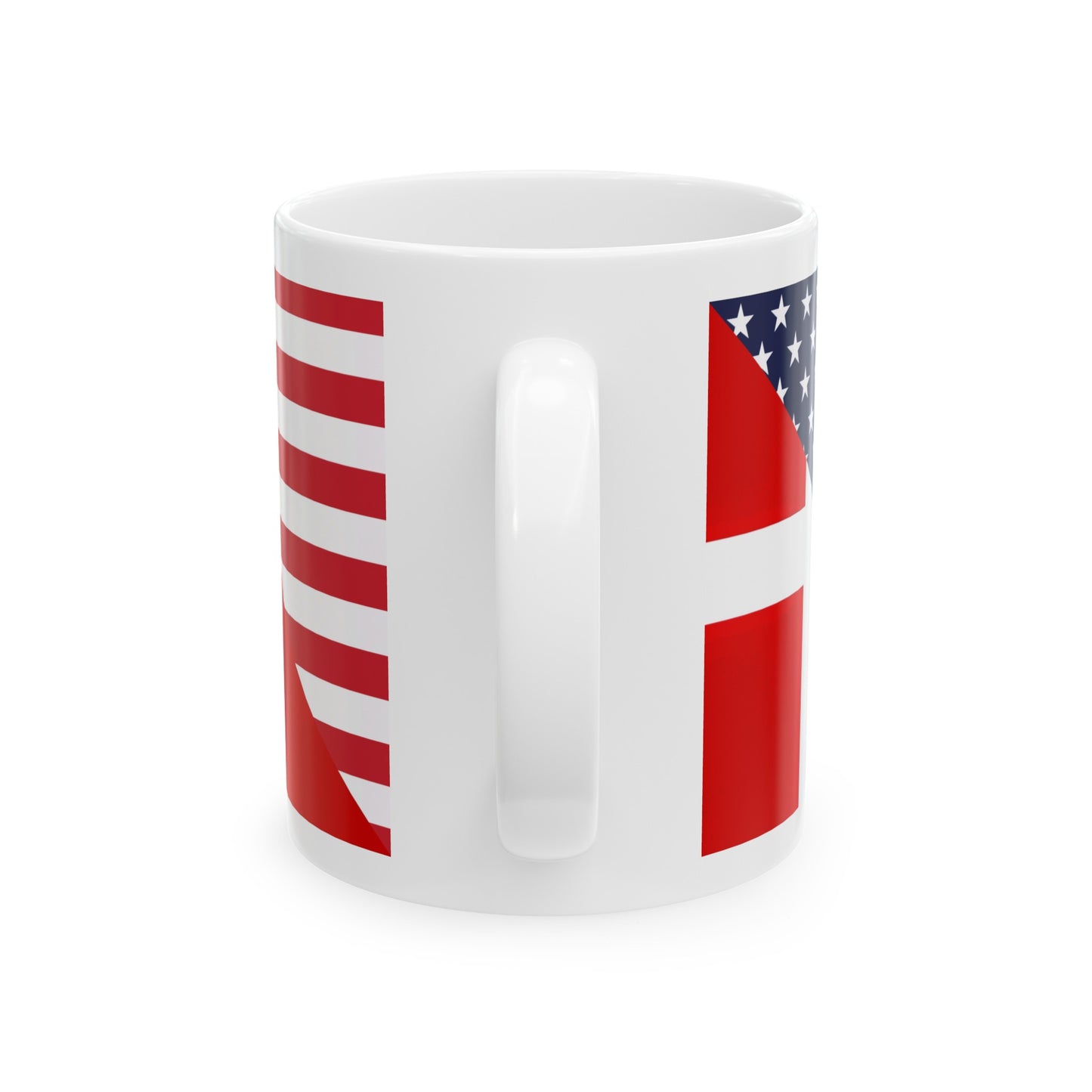 Denmark American Flag Danes Danish USA Ceramic Mug 11oz, 15oz Cup